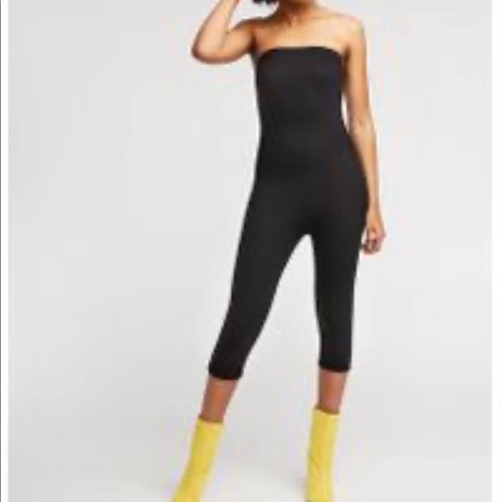Biker strapless romper